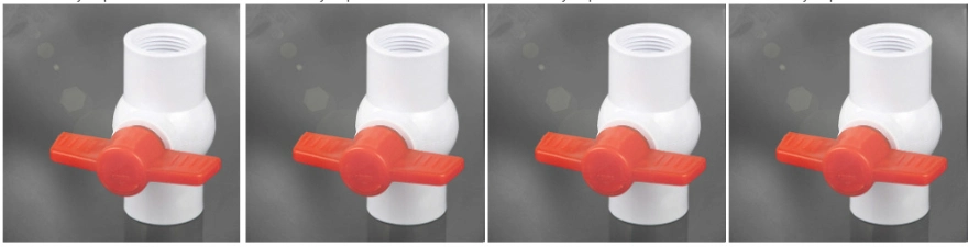 PVC 1/2" 1" Inch Standard Customized Plastic UPVC ANSI OEM Butterfly Ball Valve